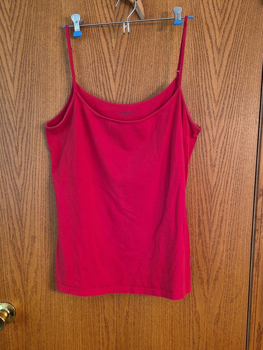 Bright Red Relativity Tank Top Cami Sz XL